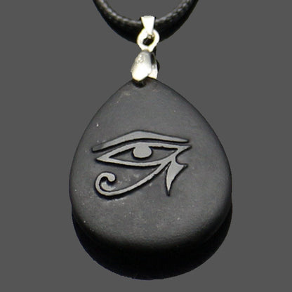 Pendants Natural Stone Drop Shaped Pendant Necklace Engraved Egyptian Sun God Eye Of Horus Reiki Pendant Fashion Charm Crystal Jewellry|Pendants| Ancient Treasures Ancientreasures Viking Odin Thor Mjolnir Celtic Ancient Egypt Norse Norse Mythology