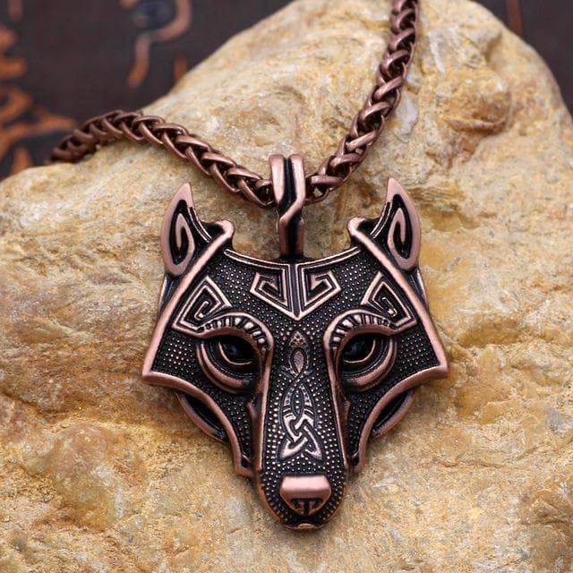 Pendants & Necklaces Antique Copper Plated Viking Wolf Head Necklace Ancient Treasures Ancientreasures Viking Odin Thor Mjolnir Celtic Ancient Egypt Norse Norse Mythology