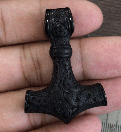 Pendants & Necklaces Black Mjolnir Pendants Ancient Treasures Ancientreasures Viking Odin Thor Mjolnir Celtic Ancient Egypt Norse Norse Mythology