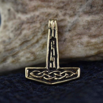 Viking Thor's Hammer with Celtic Knotwork Pendant