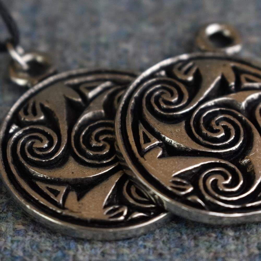 Celtic Brought of Birsay Disc Triskele Pewter Pendant