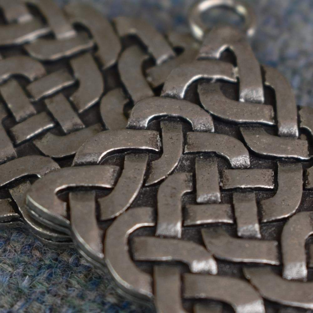 Celtic Diamond Knot Durrow Pewter Pendant