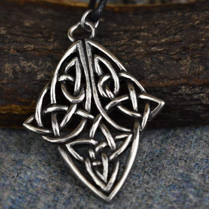 Celtic Diamond Knotwork Pewter Pendant