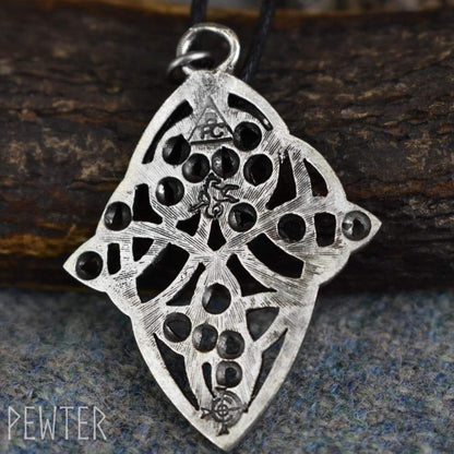 Celtic Diamond Knotwork Pewter Pendant
