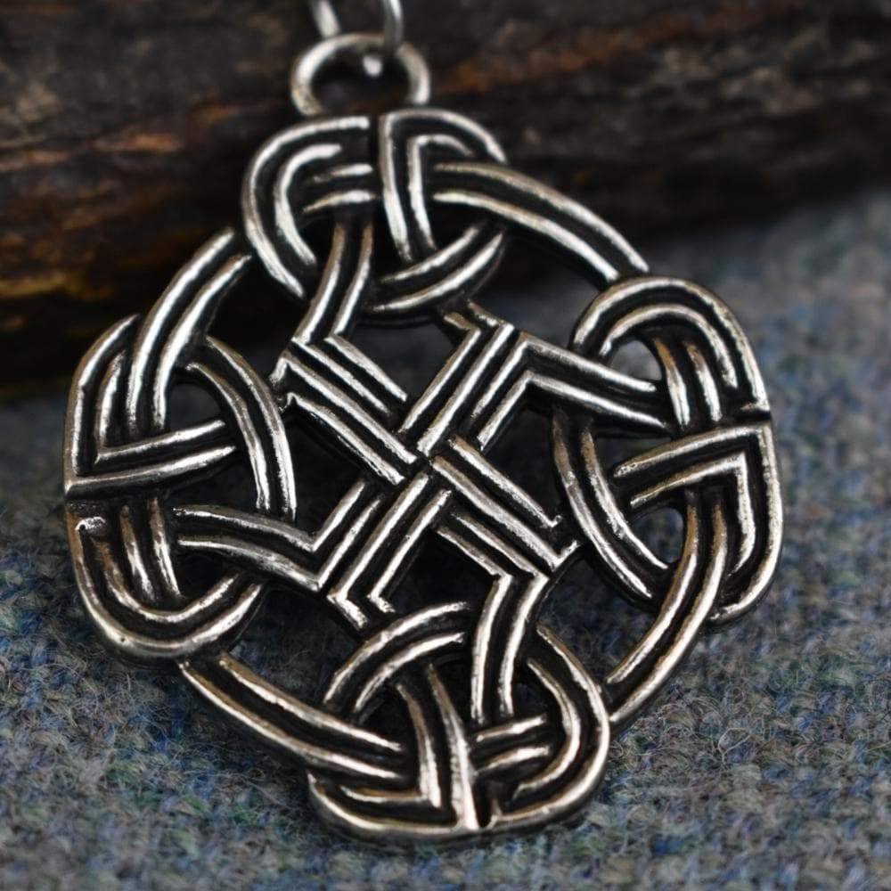 Celtic Eternity Knot Cross Pewter Pendant