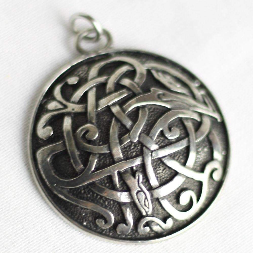 Celtic Kells Serpent Beast Pewter Pendant