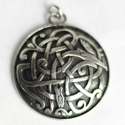 Celtic Kells Serpent Beast Pewter Pendant