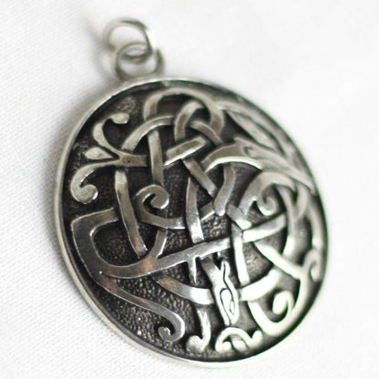 Celtic Kells Serpent Beast Pewter Pendant