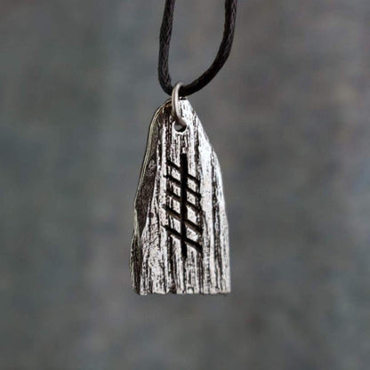 Celtic Ruis Ogham Alphabet Pewter Pendant