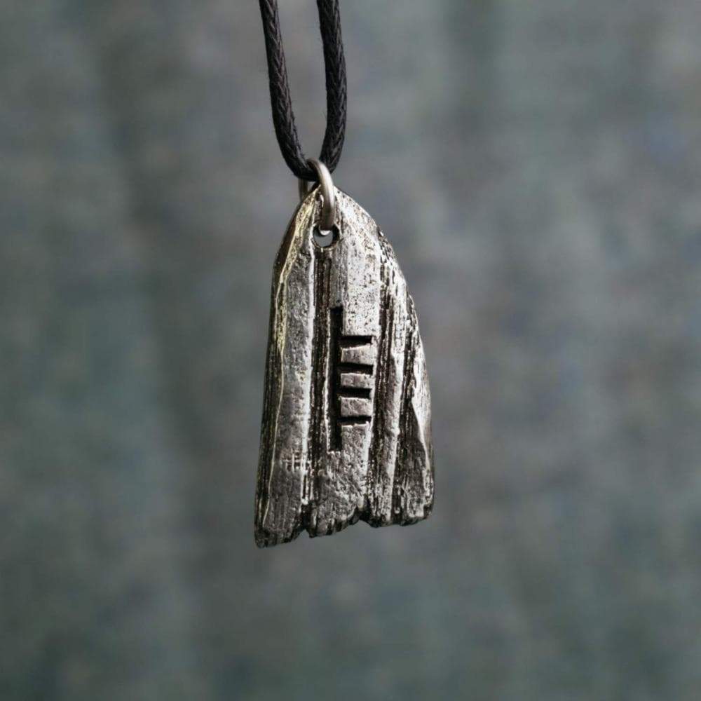 Celtic Sail Ogham Alphabet Pewter Pendant