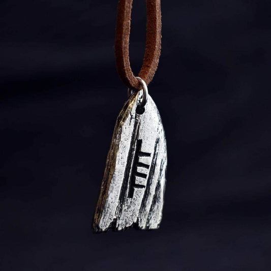 Celtic Sail Ogham Alphabet Pewter Pendant