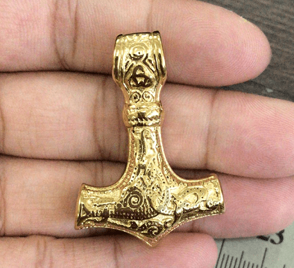 Pendants & Necklaces Gold Mjolnir Pendants Ancient Treasures Ancientreasures Viking Odin Thor Mjolnir Celtic Ancient Egypt Norse Norse Mythology