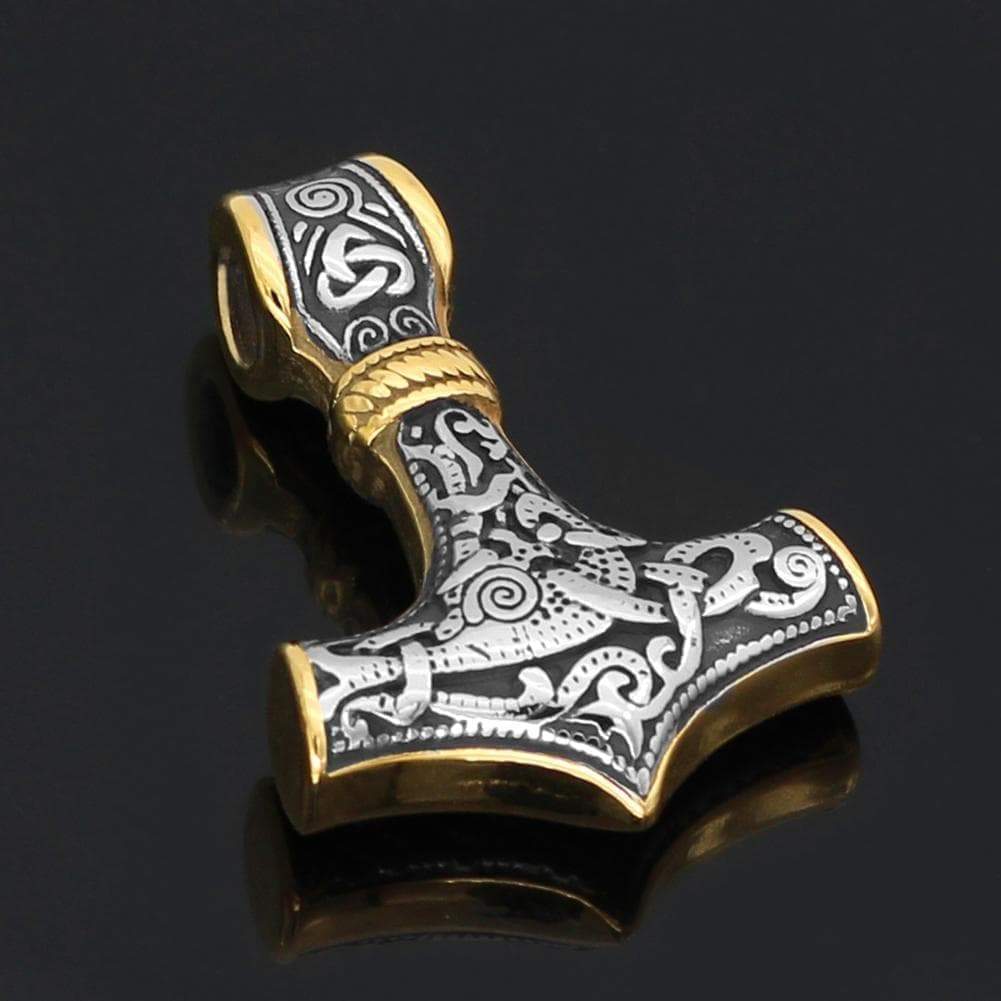 Pendants & Necklaces Gold&Silver Mjolnir Pendants Ancient Treasures Ancientreasures Viking Odin Thor Mjolnir Celtic Ancient Egypt Norse Norse Mythology