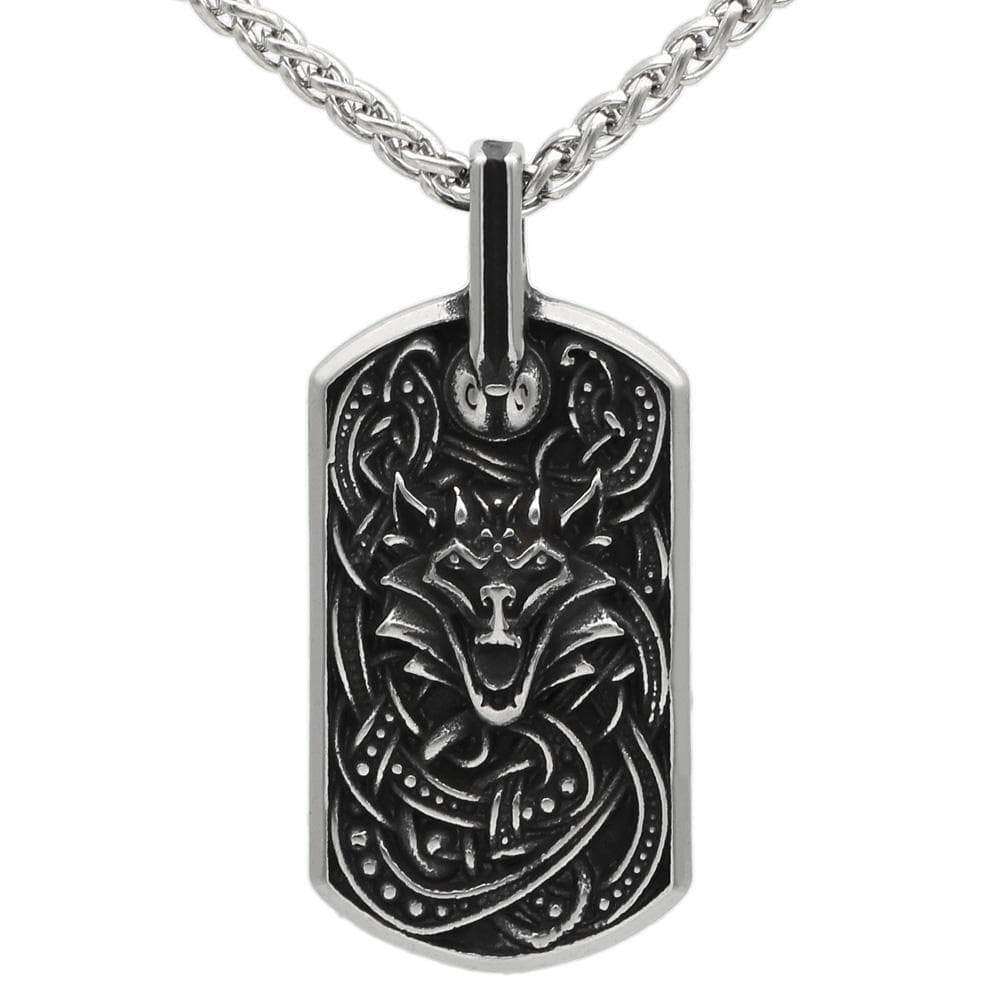 Pendants & Necklaces Marine Grade Stainless Steel Fenrir Pendant Necklace Ancient Treasures Ancientreasures Viking Odin Thor Mjolnir Celtic Ancient Egypt Norse Norse Mythology