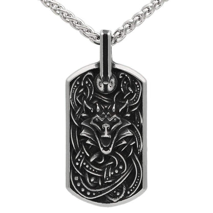 Pendants & Necklaces Marine Grade Stainless Steel Fenrir Pendant Necklace Ancient Treasures Ancientreasures Viking Odin Thor Mjolnir Celtic Ancient Egypt Norse Norse Mythology