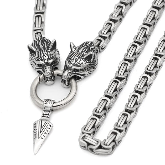 Pendants & Necklaces Metal Chain / 70 CM / 27 IN Viking Odin Wolves Spear King's Chain Ancient Treasures Ancientreasures Viking Odin Thor Mjolnir Celtic Ancient Egypt Norse Norse Mythology