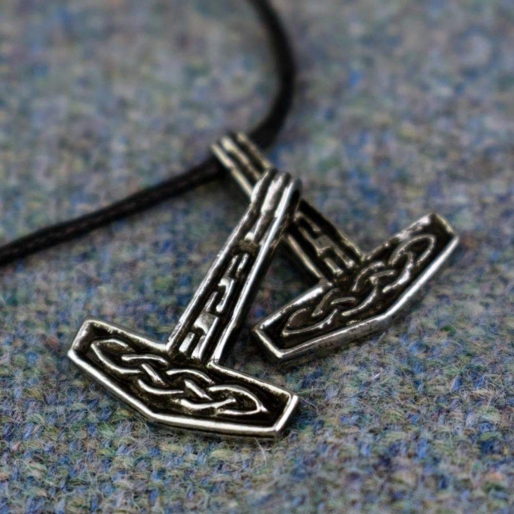 Viking Thor's Hammer with Celtic Knotwork Pendant