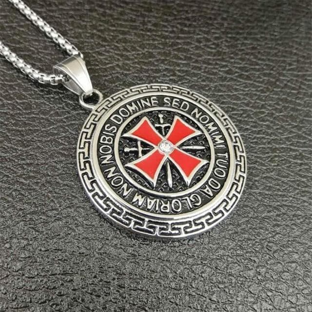 Pendants & Necklaces Silver / 20 Inches / 50 CM Stainless Steel Knights Templar Necklace Ancient Treasures Ancientreasures Viking Odin Thor Mjolnir Celtic Ancient Egypt Norse Norse Mythology