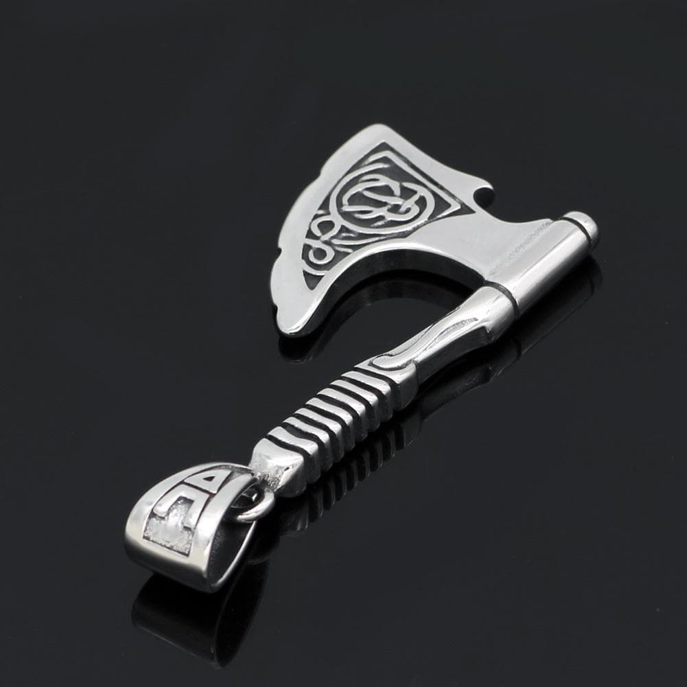 Pendants & Necklaces Stainless Steel Huskarlar Viking Axe Necklace Ancient Treasures Ancientreasures Viking Odin Thor Mjolnir Celtic Ancient Egypt Norse Norse Mythology