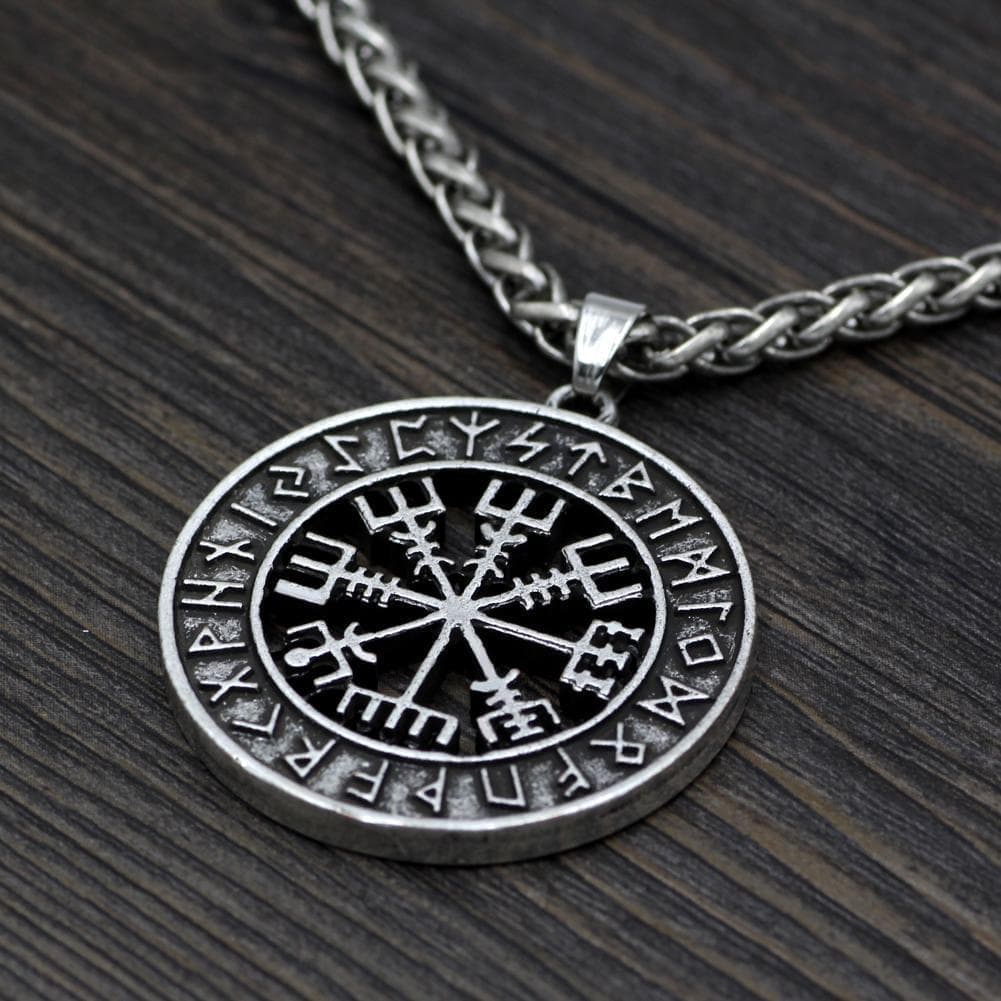 Pendants & Necklaces Stainless Steel Viking Vegvisir Pendant Necklace Ancient Treasures Ancientreasures Viking Odin Thor Mjolnir Celtic Ancient Egypt Norse Norse Mythology