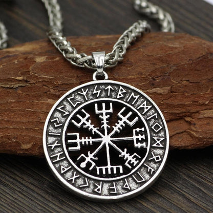 Pendants & Necklaces Stainless Steel Viking Vegvisir Pendant Necklace Ancient Treasures Ancientreasures Viking Odin Thor Mjolnir Celtic Ancient Egypt Norse Norse Mythology