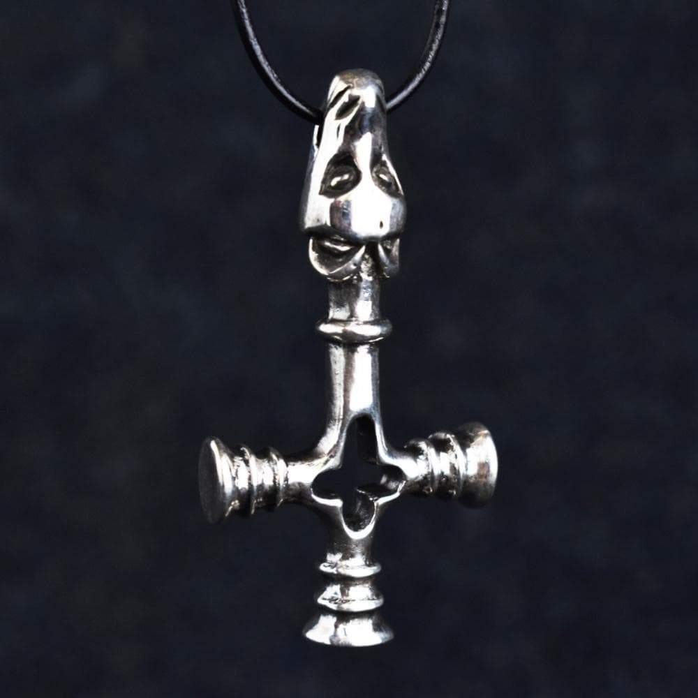 Vikings Dragon Head & Cross Hammer Pendant