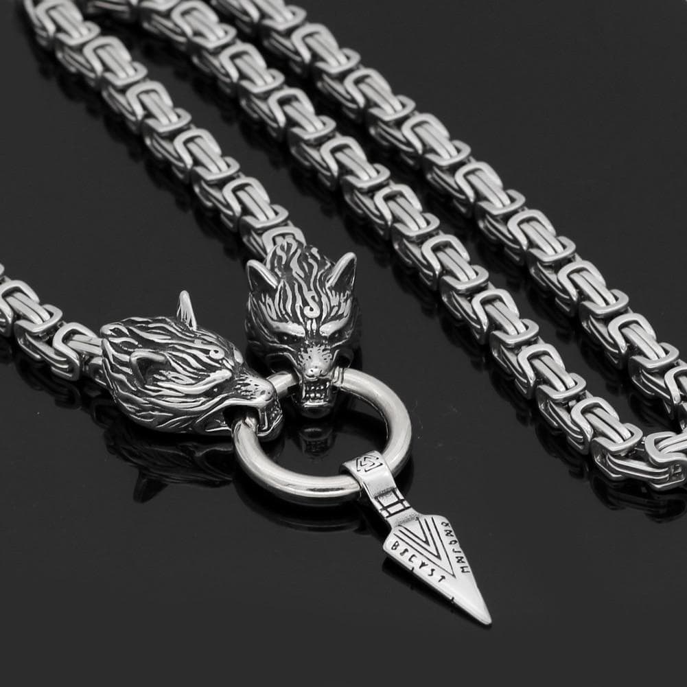 Pendants & Necklaces Viking Odin Wolves Spear King's Chain Ancient Treasures Ancientreasures Viking Odin Thor Mjolnir Celtic Ancient Egypt Norse Norse Mythology