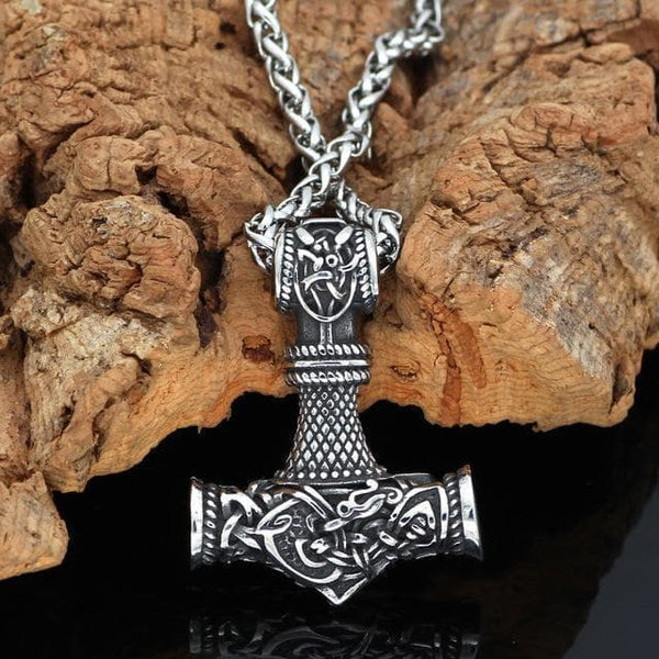 Viking Stainless Steel Thor’s Hammer Necklace - Ancient Treasures