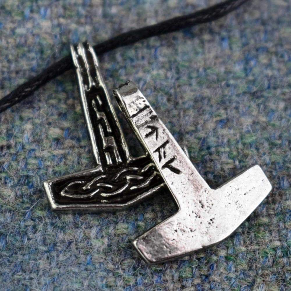 Viking Thor's Hammer with Celtic Knotwork Pendant
