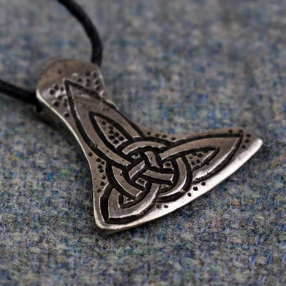 Viking Triquetra Axe Head Pewter Pendant