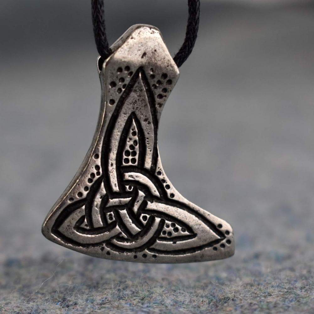 Viking Triquetra Axe Head Pewter Pendant