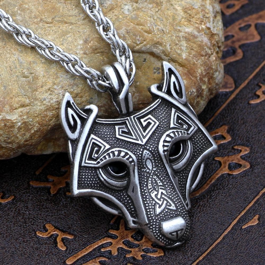 Pendants & Necklaces Viking Wolf Head Necklace Ancient Treasures Ancientreasures Viking Odin Thor Mjolnir Celtic Ancient Egypt Norse Norse Mythology