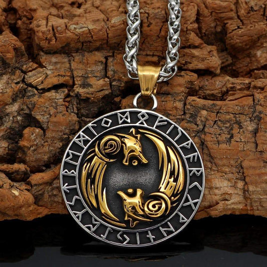 Pendants & Necklaces Vikings Geri and Freki Pendant & Necklace Ancient Treasures Ancientreasures Viking Odin Thor Mjolnir Celtic Ancient Egypt Norse Norse Mythology