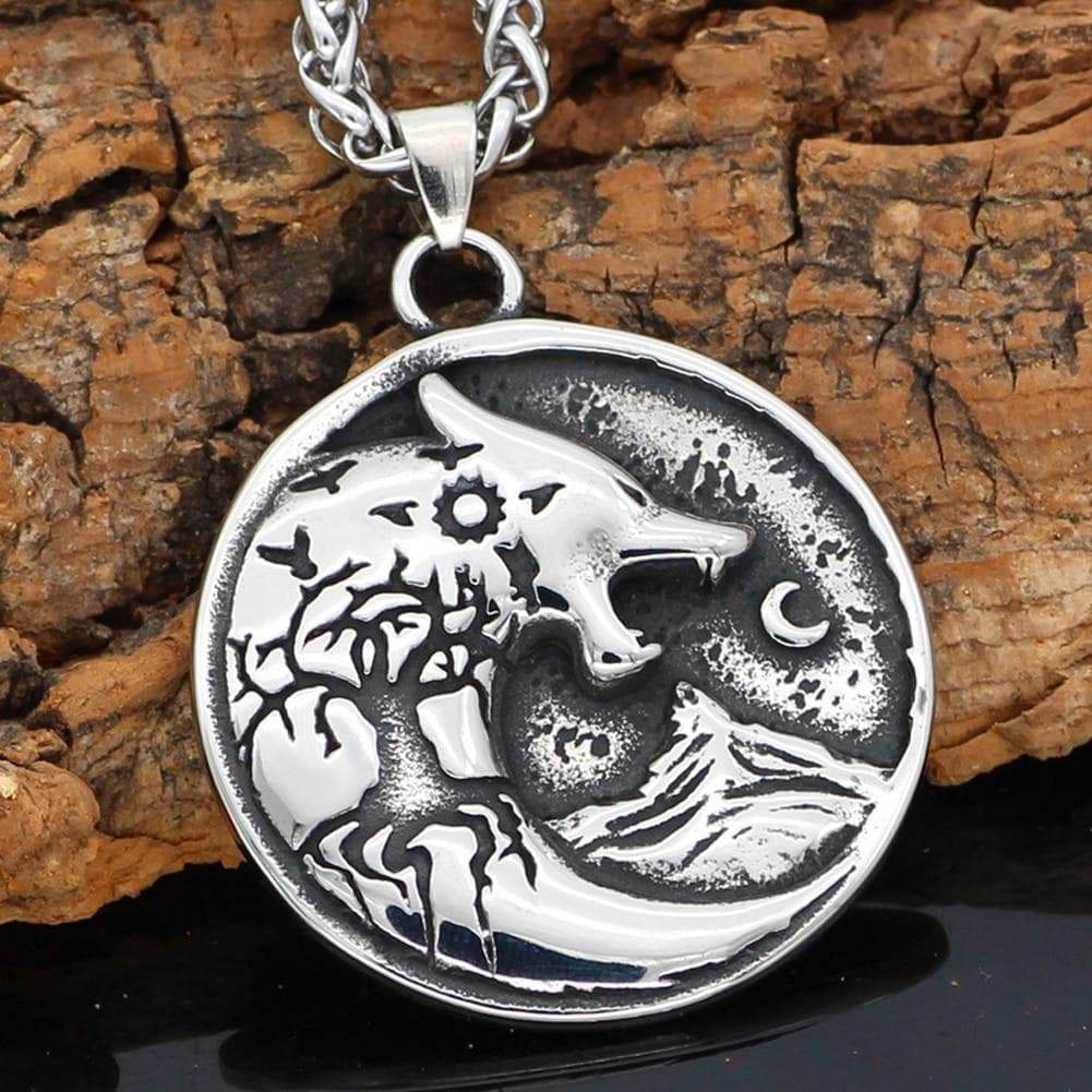 Pendants & Necklaces Vikings Hati Ragnarok Pendant & Necklace Ancient Treasures Ancientreasures Viking Odin Thor Mjolnir Celtic Ancient Egypt Norse Norse Mythology