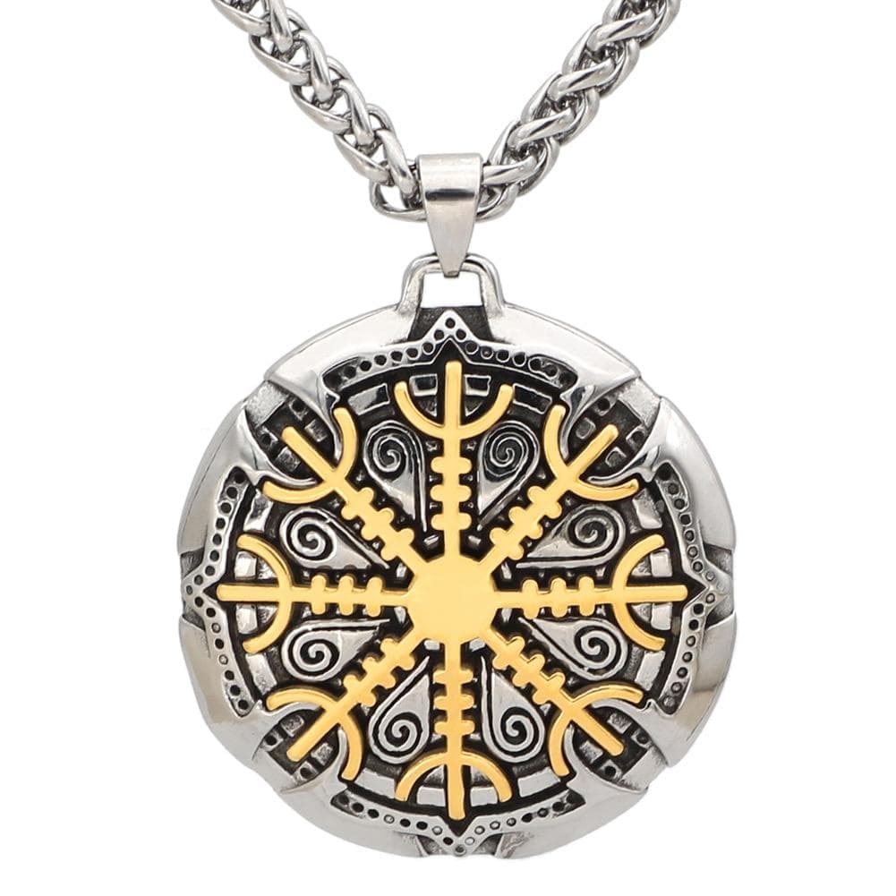 Vikings Helm of Awe Stainless Steel Pendant & Necklace