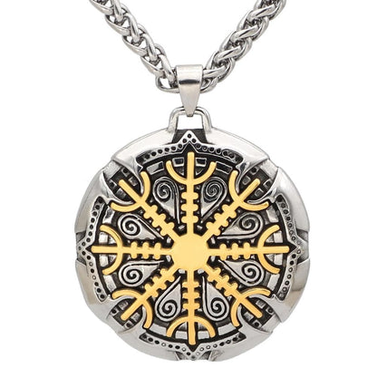 Vikings Helm of Awe Stainless Steel Pendant & Necklace