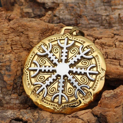 Vikings Helm of Awe Stainless Steel Pendant & Necklace