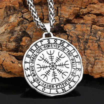 Vikings Helm of Awe Stainless Steel Pendant & Necklace