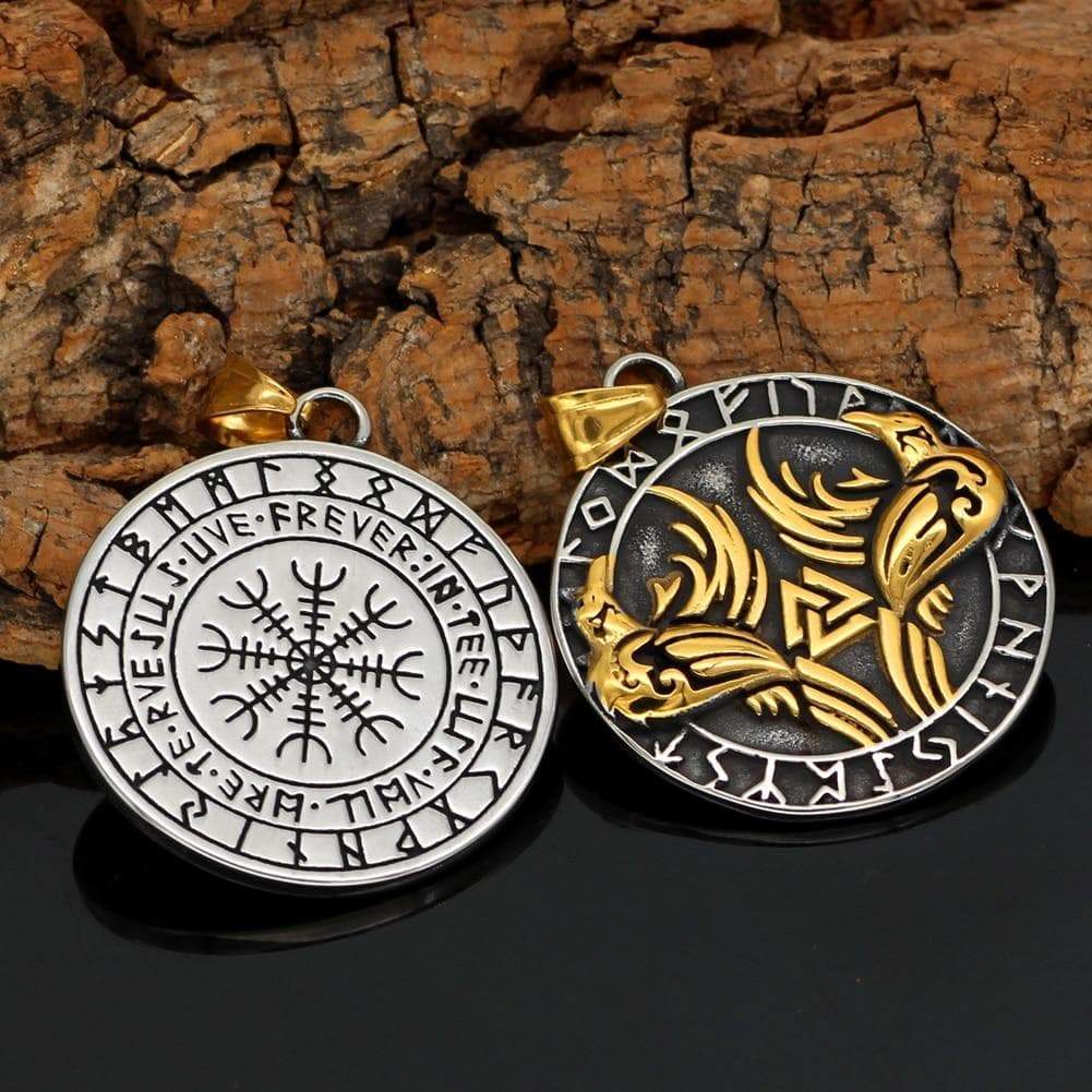 Pendants & Necklaces Vikings Huginn and Muninn Pendant & Necklace Ancient Treasures Ancientreasures Viking Odin Thor Mjolnir Celtic Ancient Egypt Norse Norse Mythology