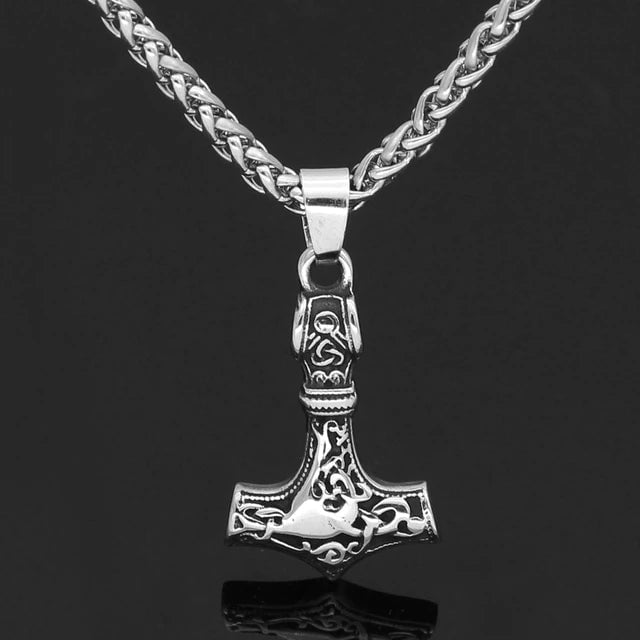 Pendants & Necklaces Vikings Mjolnir Ignuz Rune Stainless Steel Necklace Ancient Treasures Ancientreasures Viking Odin Thor Mjolnir Celtic Ancient Egypt Norse Norse Mythology