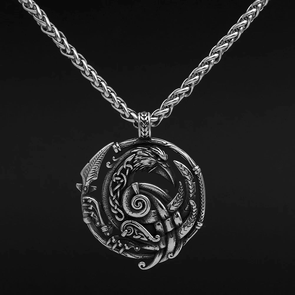 Pendants & Necklaces Vikings Odin's Raven Stainless Steel Necklace Ancient Treasures Ancientreasures Viking Odin Thor Mjolnir Celtic Ancient Egypt Norse Norse Mythology