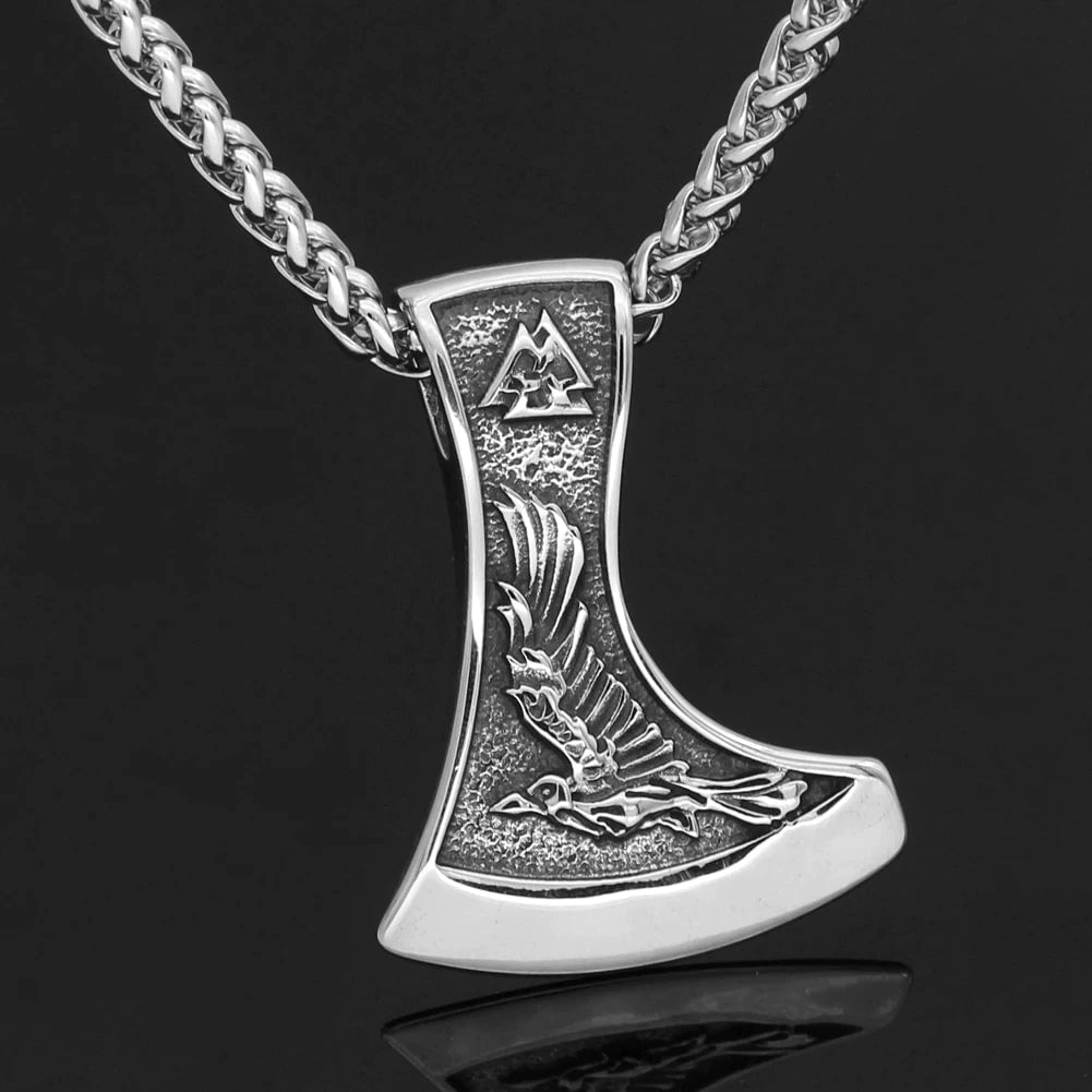 Pendants & Necklaces Vikings Raven and Wolf Stainless Steel Necklace Ancient Treasures Ancientreasures Viking Odin Thor Mjolnir Celtic Ancient Egypt Norse Norse Mythology