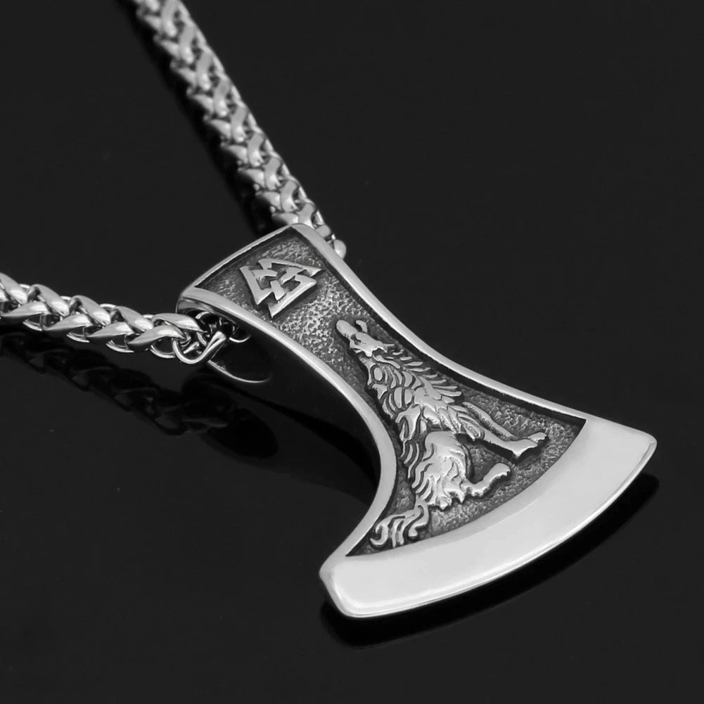 Pendants & Necklaces Vikings Raven and Wolf Stainless Steel Necklace Ancient Treasures Ancientreasures Viking Odin Thor Mjolnir Celtic Ancient Egypt Norse Norse Mythology