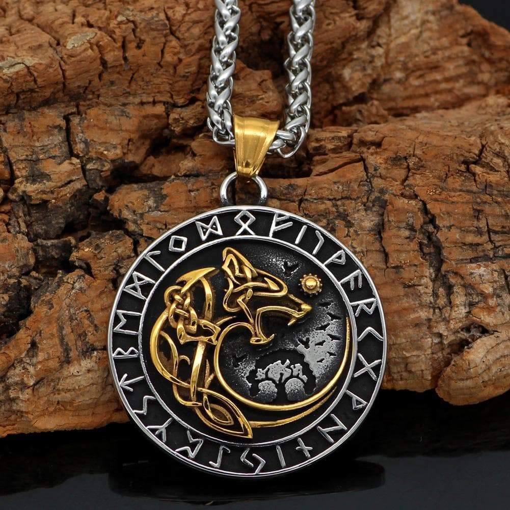 Pendants & Necklaces Vikings Skoll Ragnarok Pendant & Necklace Ancient Treasures Ancientreasures Viking Odin Thor Mjolnir Celtic Ancient Egypt Norse Norse Mythology