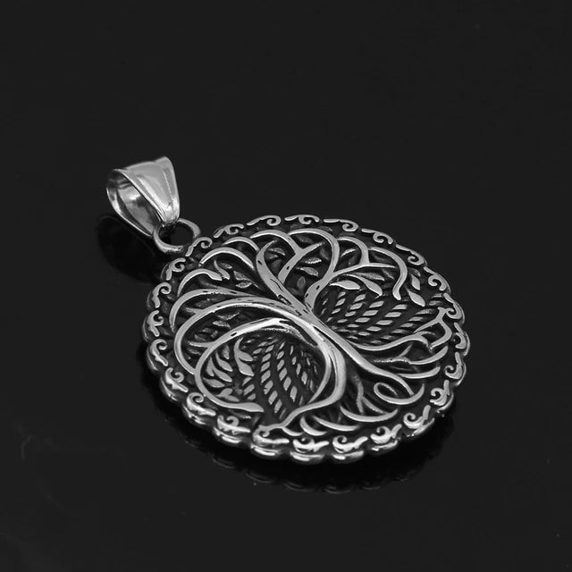 Pendants & Necklaces Vikings Tree of Life Stainless Steel Pendant Necklace Ancient Treasures Ancientreasures Viking Odin Thor Mjolnir Celtic Ancient Egypt Norse Norse Mythology