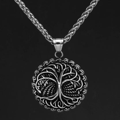 Pendants & Necklaces Vikings Tree of Life Stainless Steel Pendant Necklace Ancient Treasures Ancientreasures Viking Odin Thor Mjolnir Celtic Ancient Egypt Norse Norse Mythology