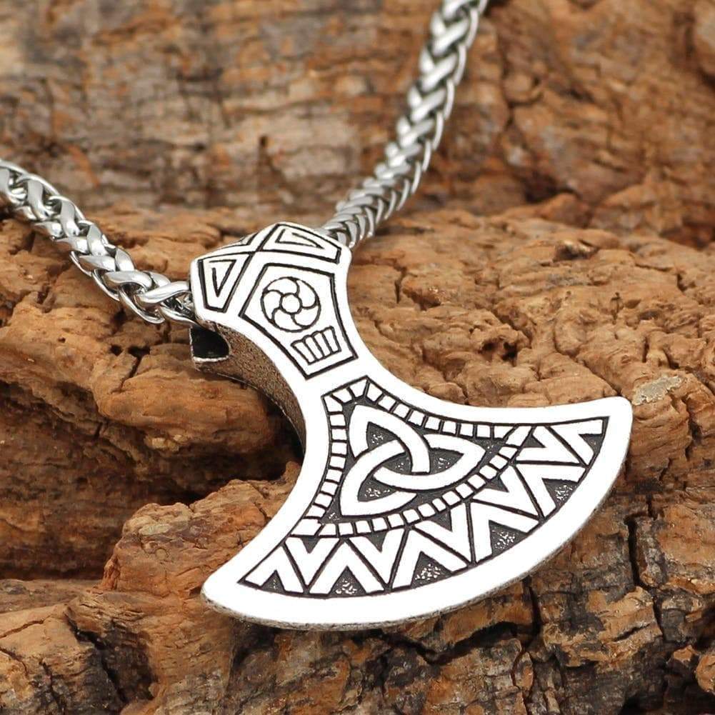 Vikings Triquetra Axe Stainless Steel Pendant & Necklace