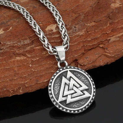 Pendants & Necklaces Vikings Valknut Solid Stainless Steel Necklace Ancient Treasures Ancientreasures Viking Odin Thor Mjolnir Celtic Ancient Egypt Norse Norse Mythology