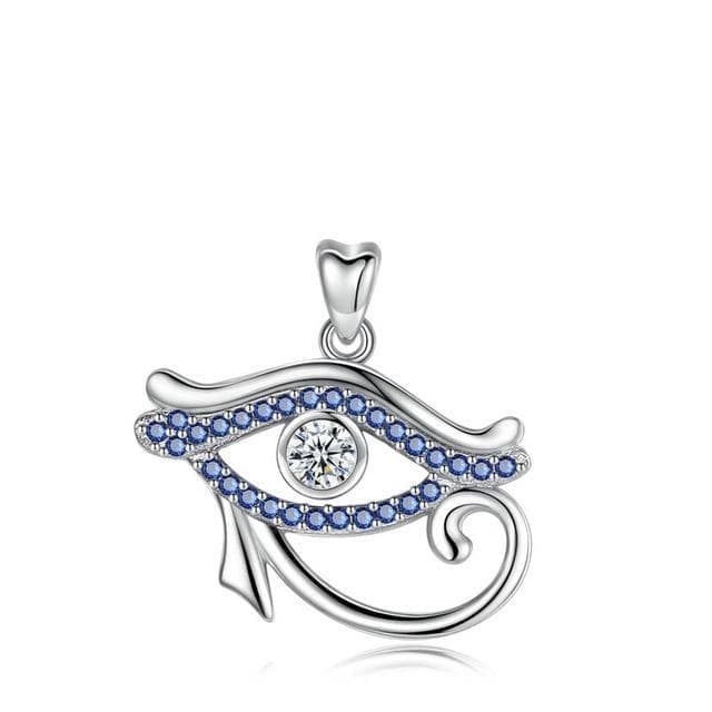 Pendants Pendant ONLY EUDORA 925 Sterling Silver Blue crystal Ancient Egypt Eye Of Horus pendant Necklace Luck Eye Fine Jewelry Birthday Gift D341|Pendants| Ancient Treasures Ancientreasures Viking Odin Thor Mjolnir Celtic Ancient Egypt Norse Norse Mythology