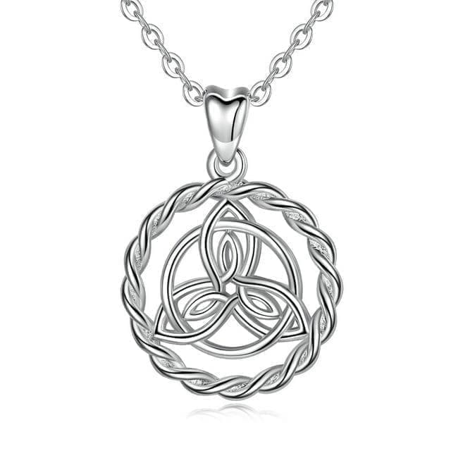 Pendants Pendant with Chain Celtic Triquetra 925 Sterling Silver Pendant Necklace Ancient Treasures Ancientreasures Viking Odin Thor Mjolnir Celtic Ancient Egypt Norse Norse Mythology